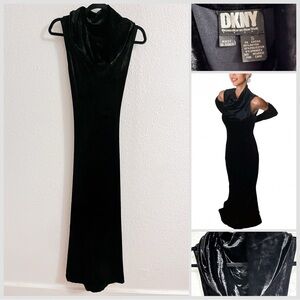 Vintage DKNY Velvet Floor Length Dress